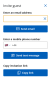 The Invite Guest dialog, showing three options for inviting a guest to a call. Option 1 is, Send a guest link to this call by email. Below that text there is a field with a sample email address in it. To the right of that is a Send Email button. Option 2 is, Send a guest link to this call by text message. Below that text there is a field with a sample mobile phone number in it. To the right of that is the Send Text Message button. Option 3 is, Copy and paste the following instructions and send to your guest. The instructions say, Remember, Always use the latest version of the Google Chrome, Microsoft Edge, or Apple Safari web browser. You are invited to join me in a video call at. After the word, at, the call's web link appears.